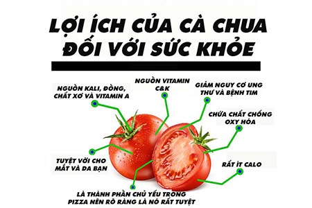 Những công dụng tuyệt vời của cà chua đối với sức khỏe và sắc đẹp