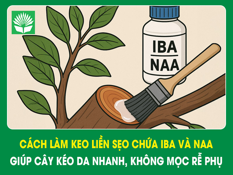 Cách làm keo liền sẹo chứa IBA và NAA giúp cây kéo da nhanh, không mọc rễ phụ