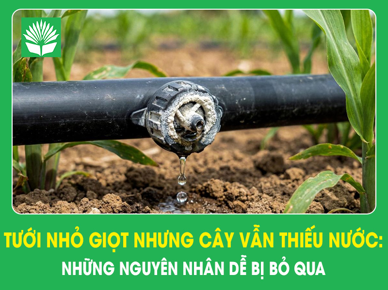 Tưới nhỏ giọt nhưng cây vẫn thiếu nước: Những nguyên nhân dễ bị bỏ qua