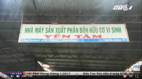 nhà máy sản xuất phân bón hữu cơ vi sinh Yên Yâm